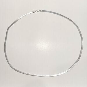 S925 Sterling Silver Herringbone Necklace Christmas Birthday Valentines Gift NEW